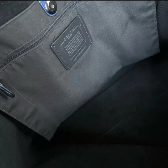 EUC Coach x NASA Hologram Iridescent Blue Derby Tote Bag - Picture 4 of 7